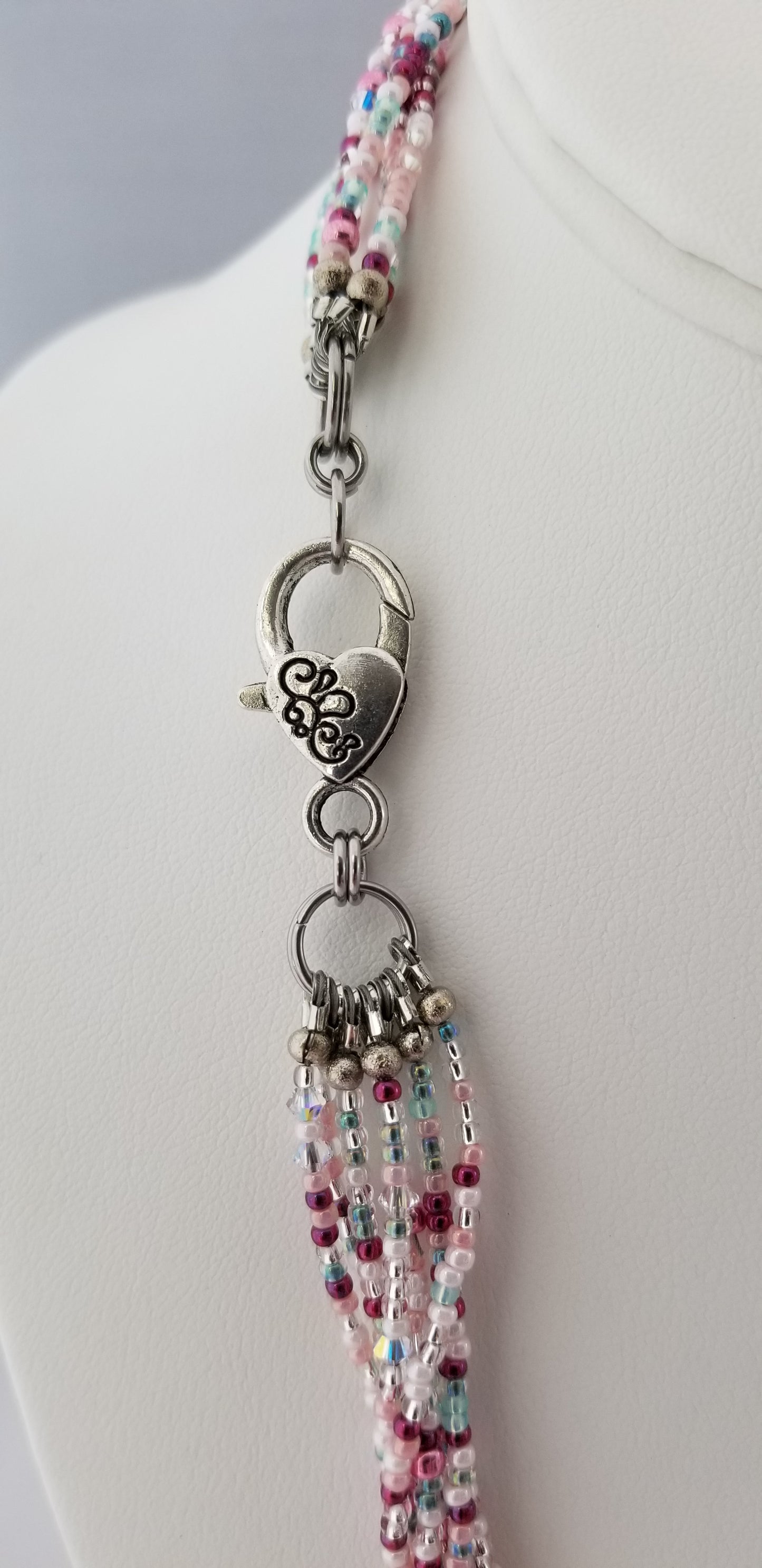 7 Strand Twisted Bead 20" Necklace