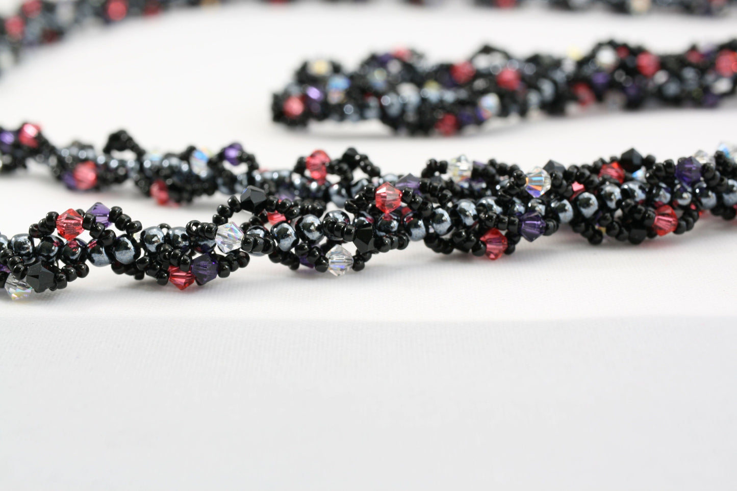 Spiral Rope Endless No Clasp Beaded Necklace