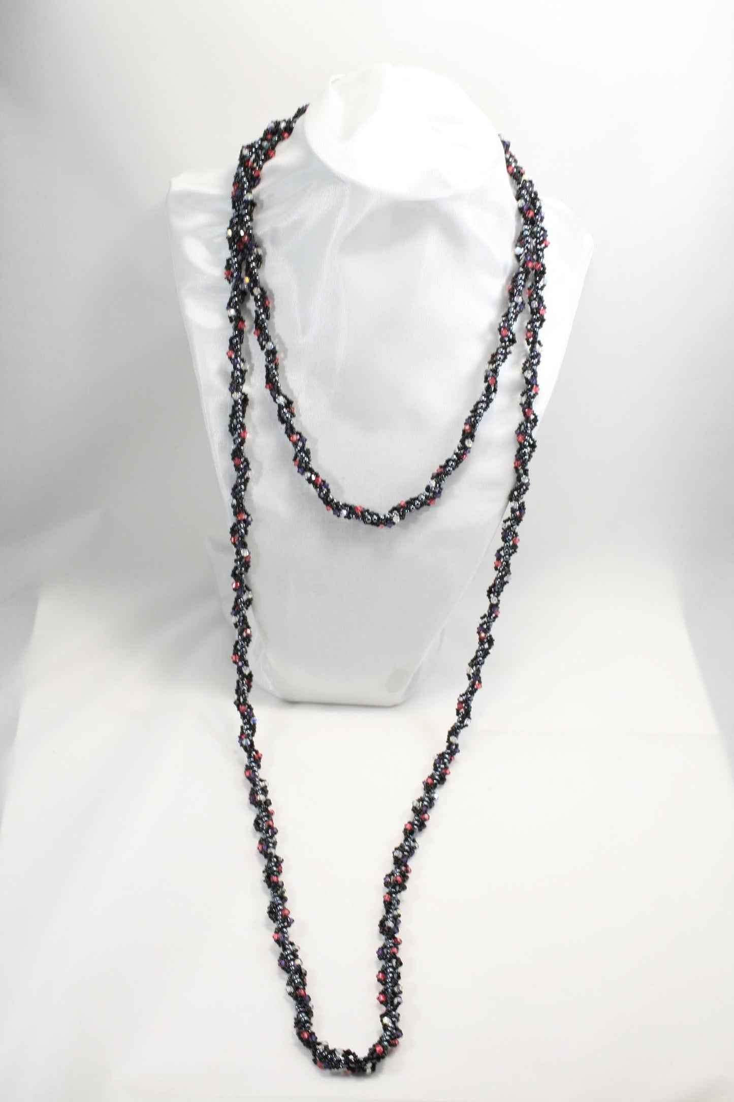 Spiral Rope Endless No Clasp Beaded Necklace