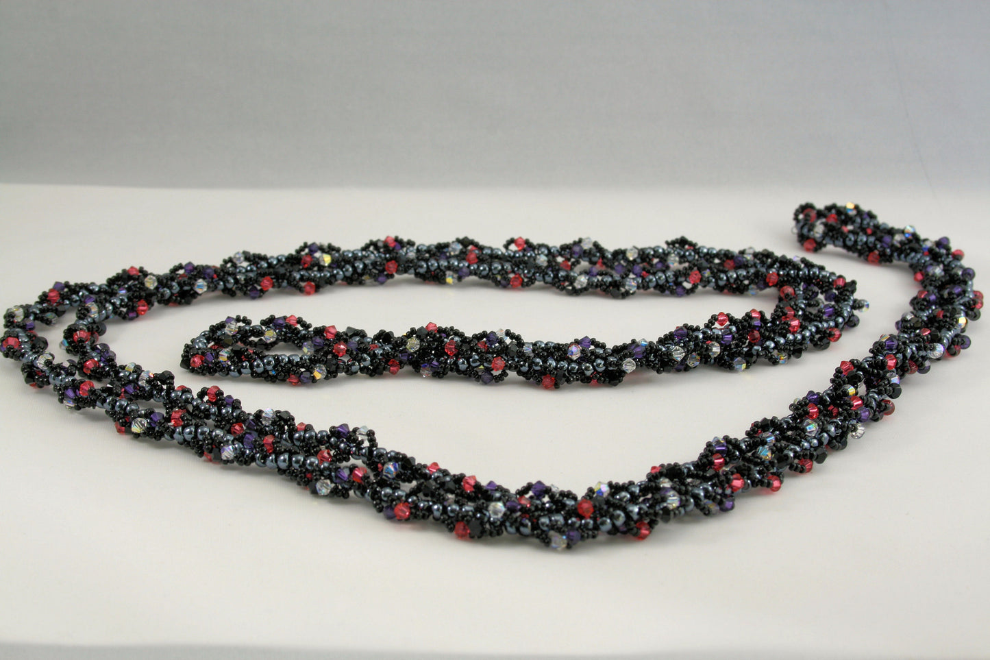Spiral Rope Endless No Clasp Beaded Necklace