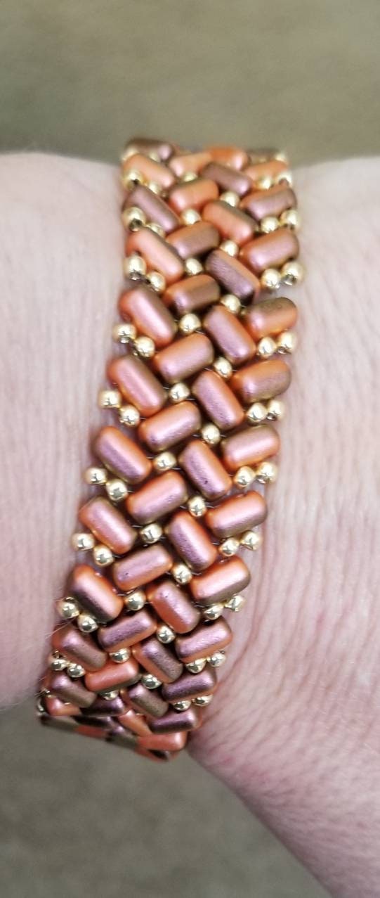 Carrots & Spice Herringbone Bracelet
