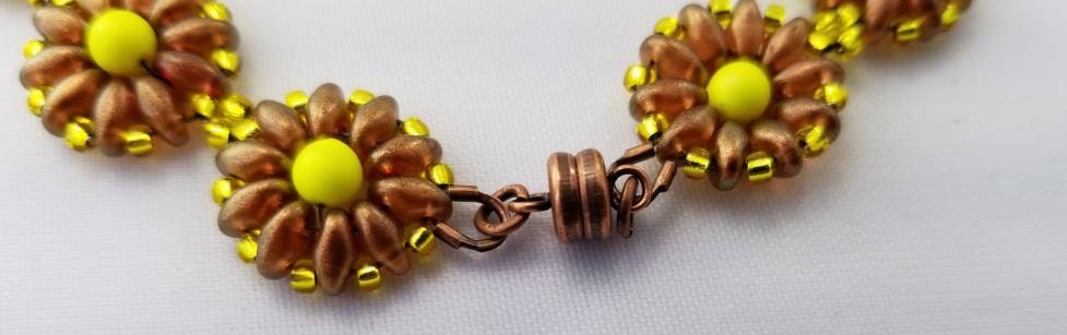 Sunflower Beaded Bracelet