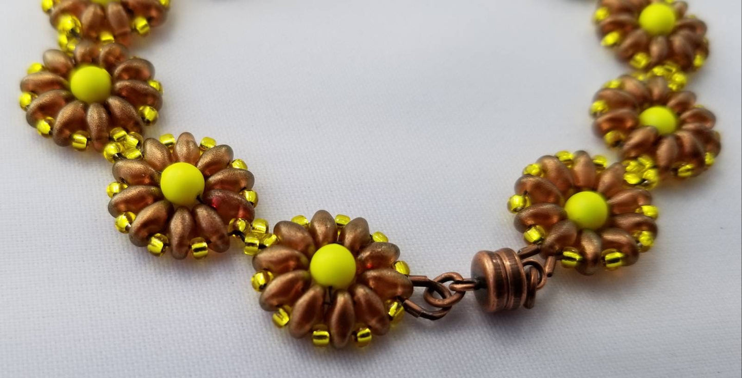Sunflower Beaded Bracelet
