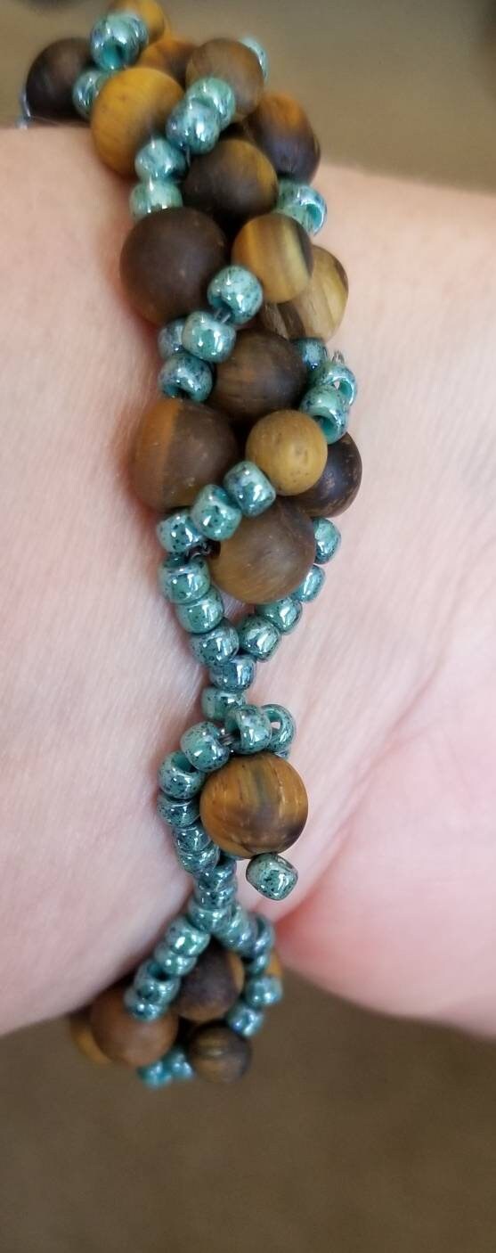 Natural Tiger's Eye Gemstone Bracelet