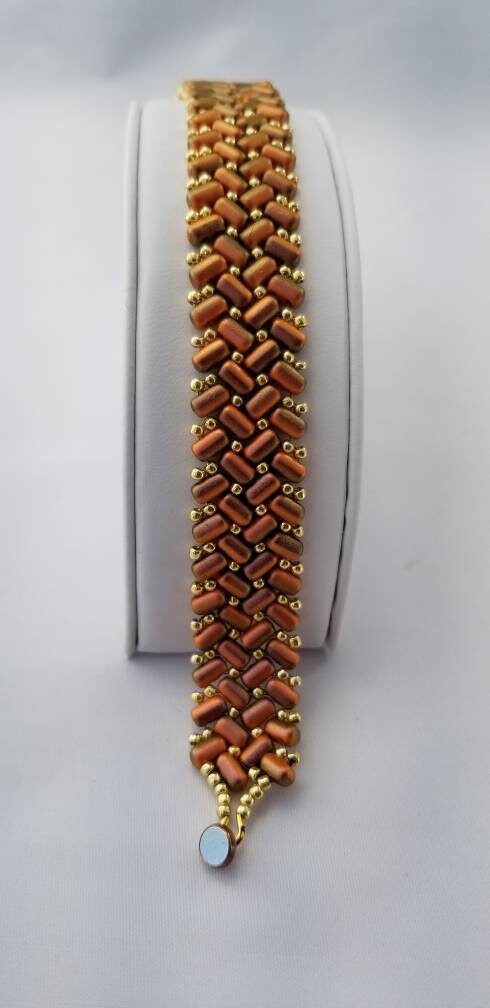 Carrots & Spice Herringbone Bracelet