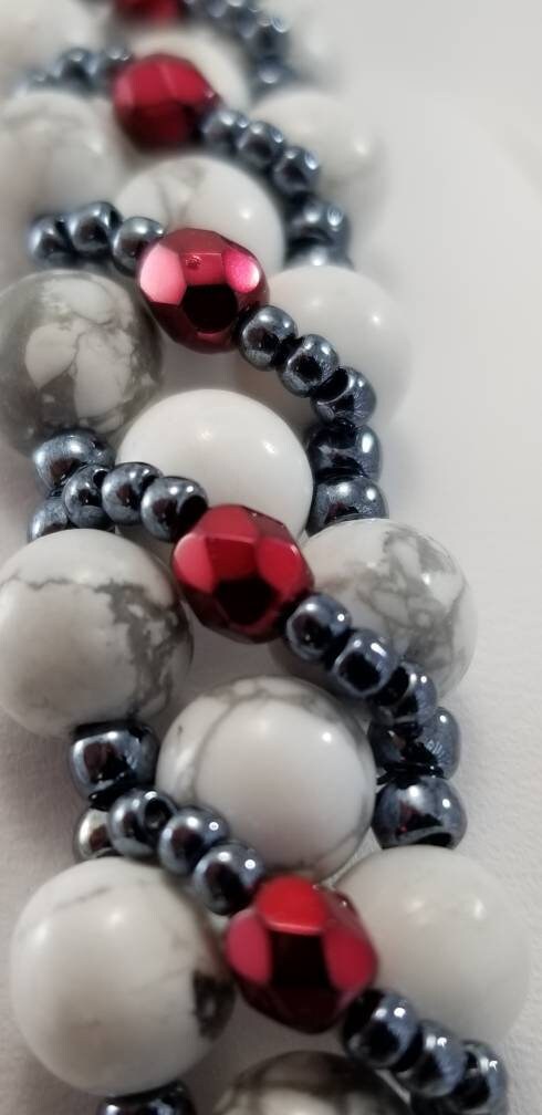 White Howlite Gemstone Bracelet