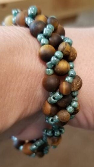 Natural Tiger's Eye Gemstone Bracelet
