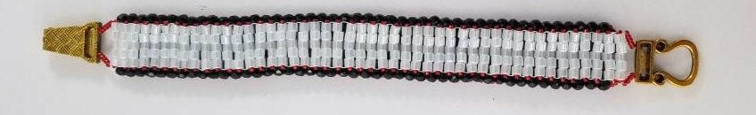 Black Fire-Polished Bead Bracelet
