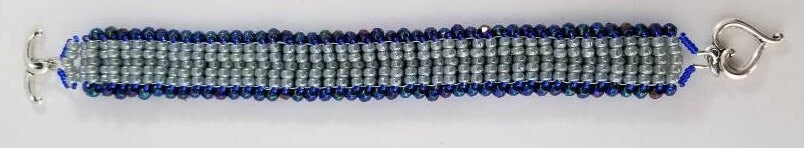 Iris Blue Fire-Polished Bead Bracelet