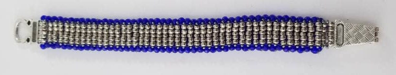Cobalt Blue Fire-Polished Bead Bracelet