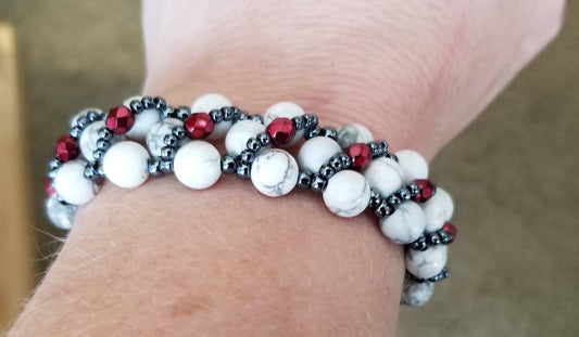 White Howlite Gemstone Bracelet