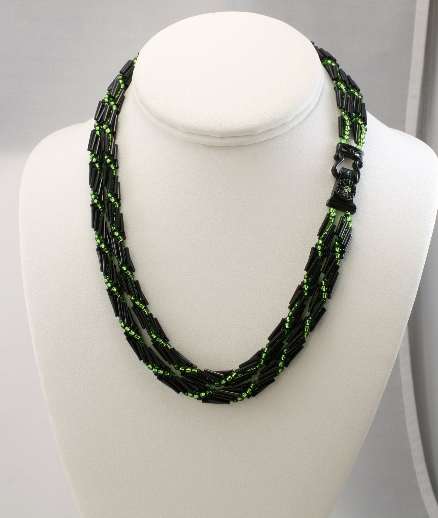 Double Strand Spiral Rope Beaded Necklace