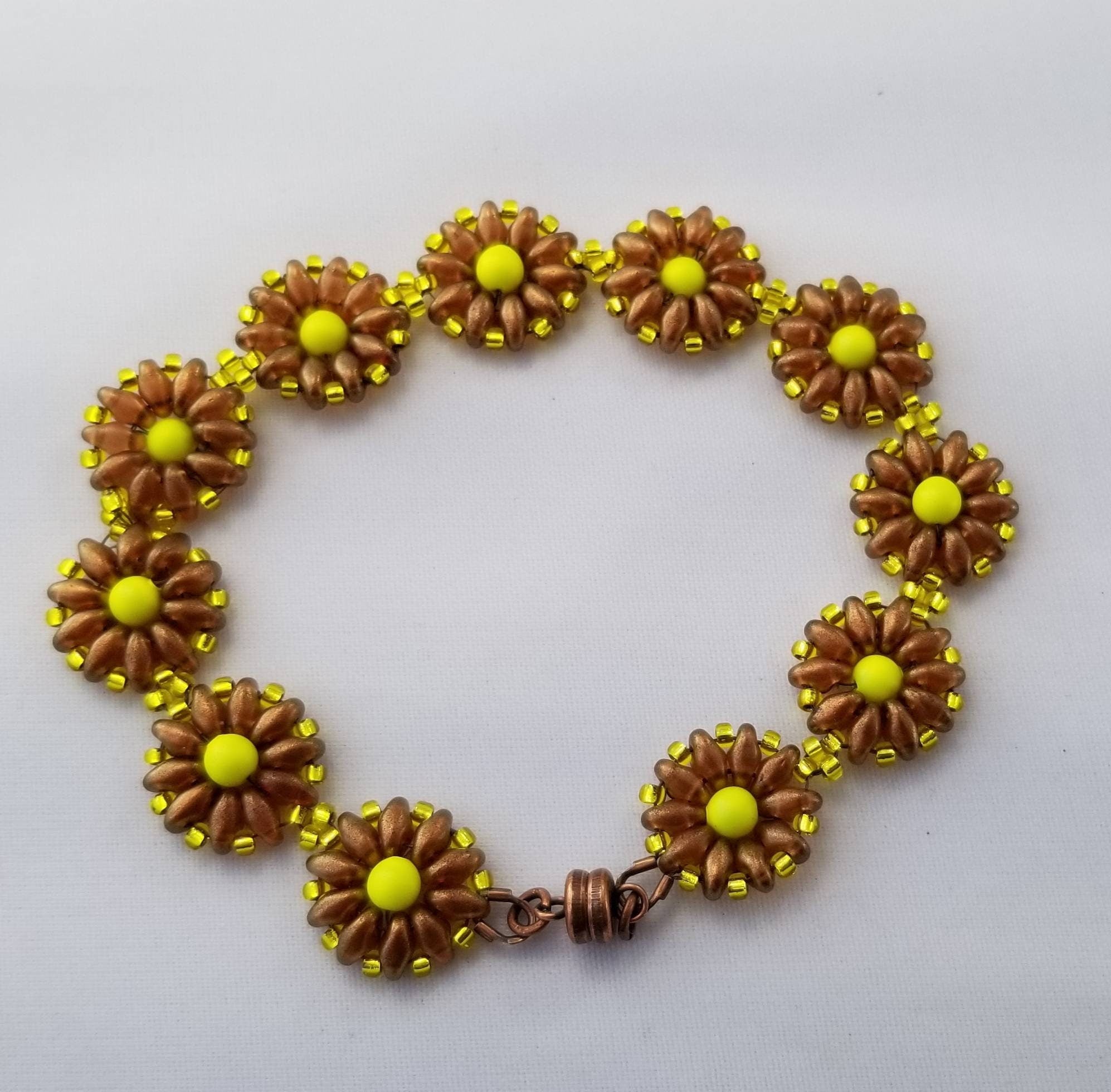 Sunflower Rose Bracelet - Etsy